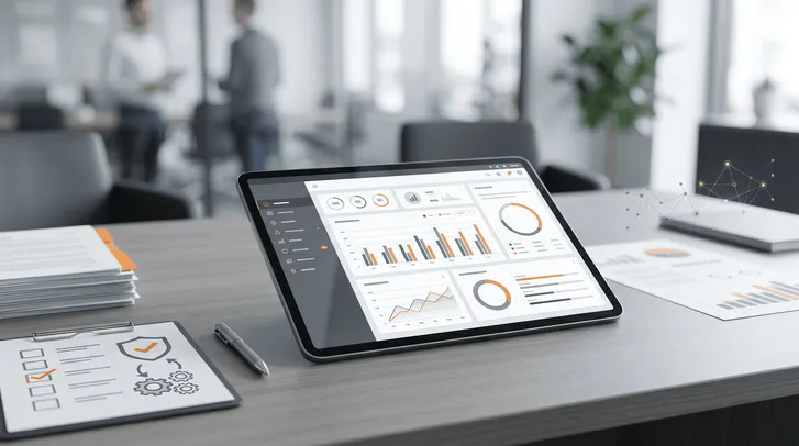 tablet que mostra a gestão de terceiros